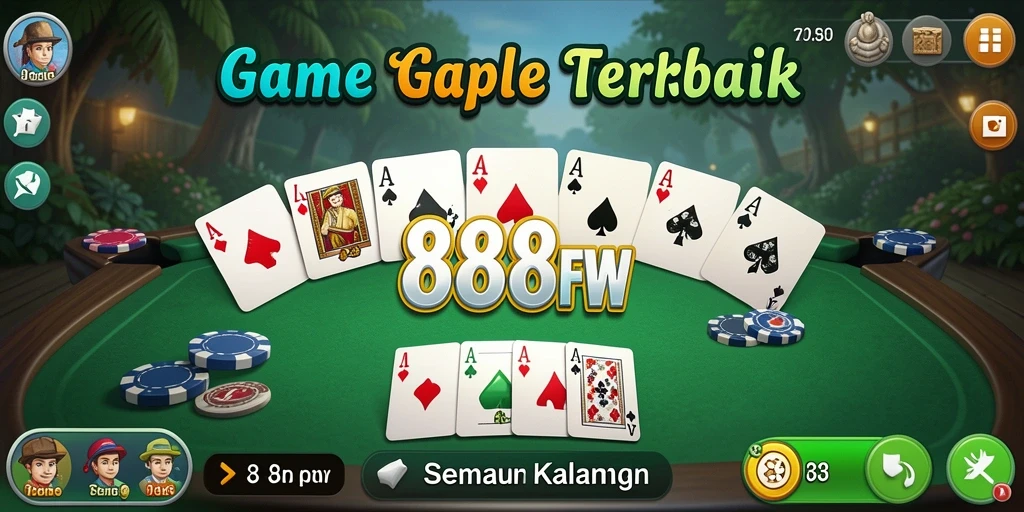 Screenshot gameplay Gaple yang seru dan menantang.