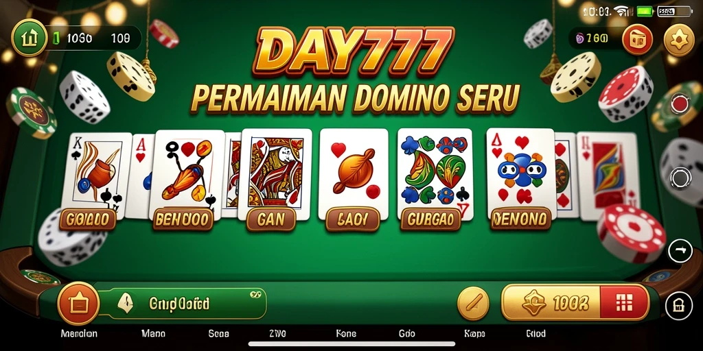 Tangkapan layar utama DAY777 yang menunjukkan aksi Domino yang menegangkan.