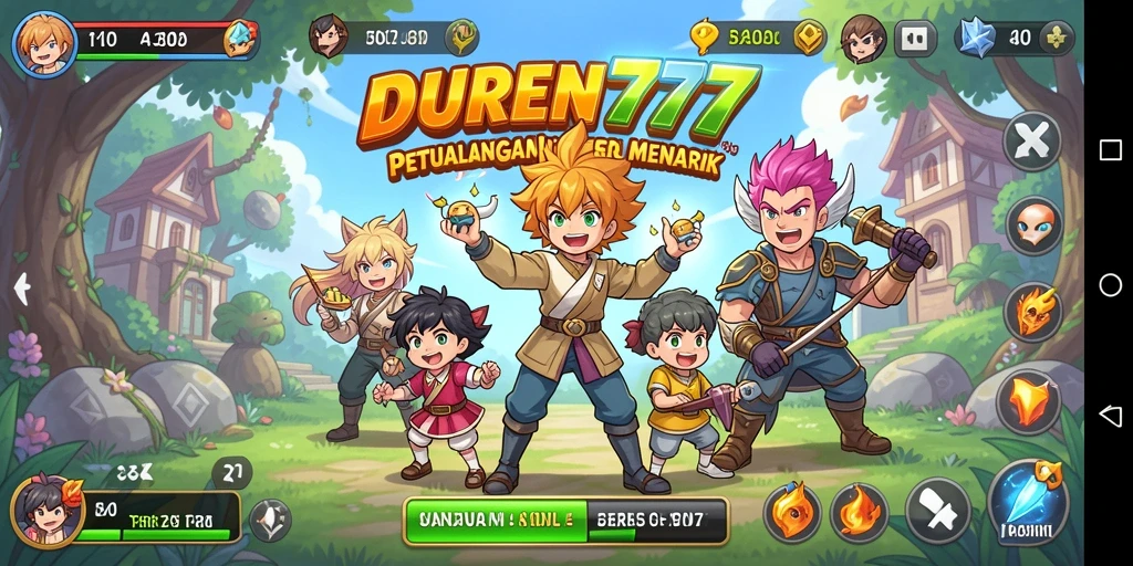 Tampilan gameplay DUREN777 yang menampilkan petualangan seru di dunia anime.