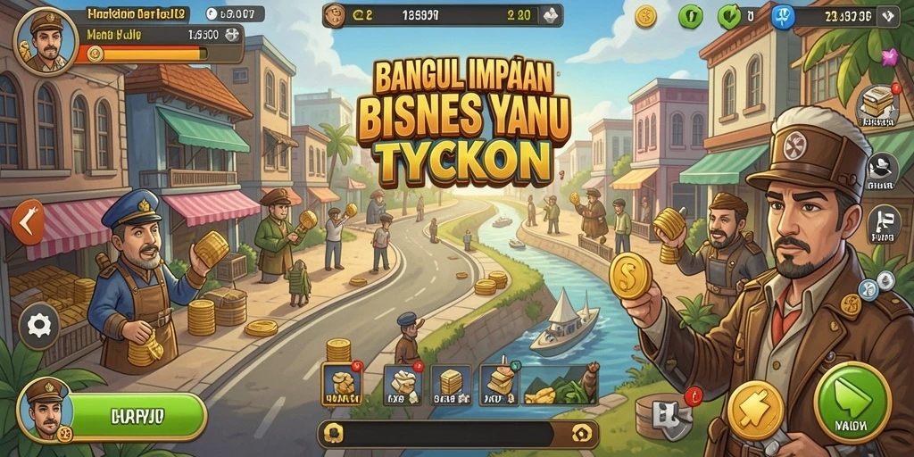 Screenshot utama HARAPJP menampilkan gameplay Tycoon yang menarik dan interaktif.