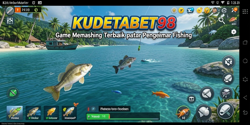 Tampilan gameplay KUDETABET98 yang menarik saat memancing ikan.