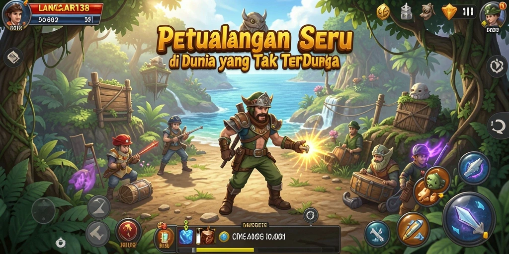 Tampilan gameplay LANCAR138 dengan aksi petualangan yang seru.