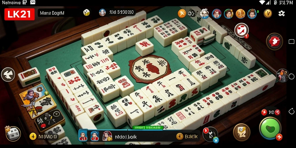 Screenshot gameplay LK21 menampilkan momen seru saat bermain Mahjong.