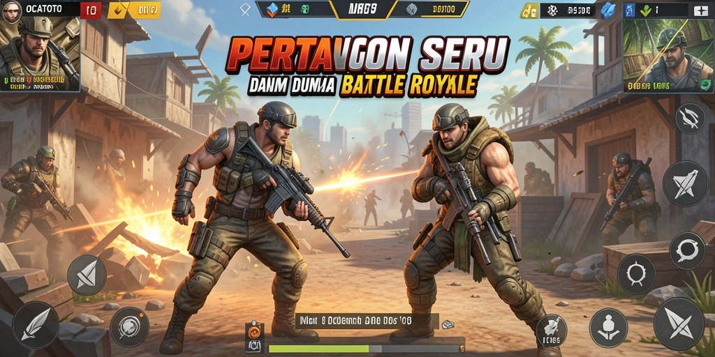 Gameplay mendebarkan OCATOTO dalam pertempuran Battle Royale.
