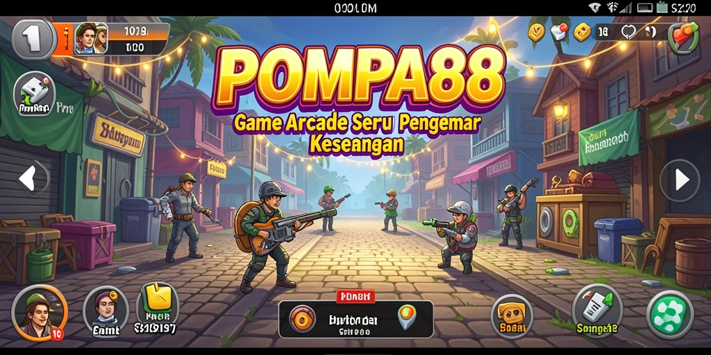 Tangkapan layar yang menggambarkan aksi seru di POMPA88.