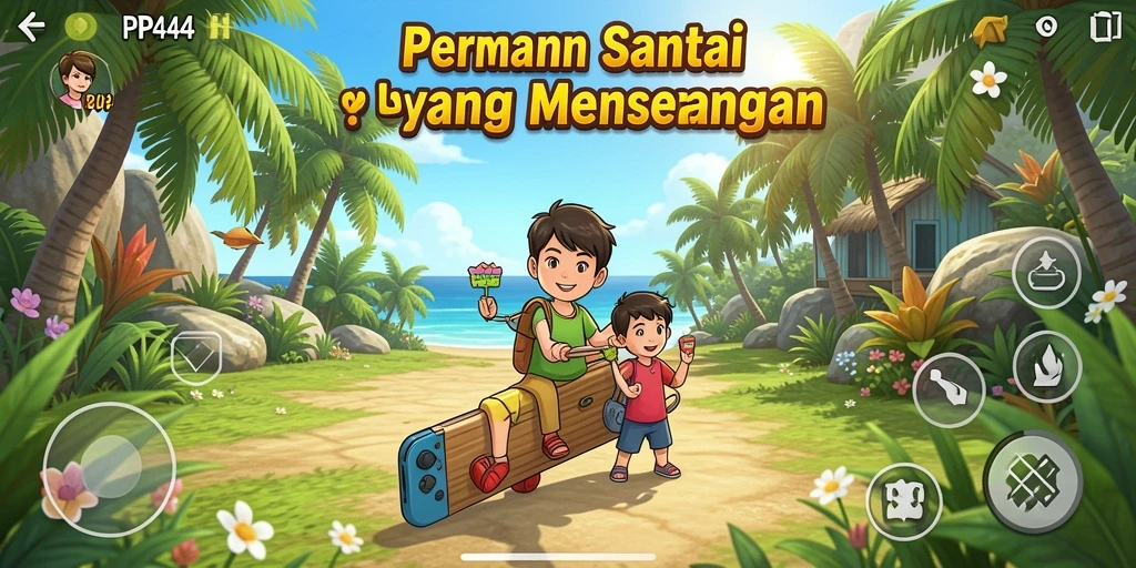 Tangkapan layar menunjukkan gameplay santai dan grafis menarik dari PP444.