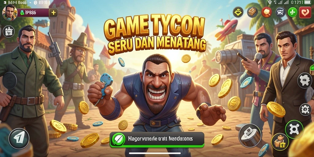 Tampilan gameplay RP886 yang menampilkan simulasi bisnis yang realistis.